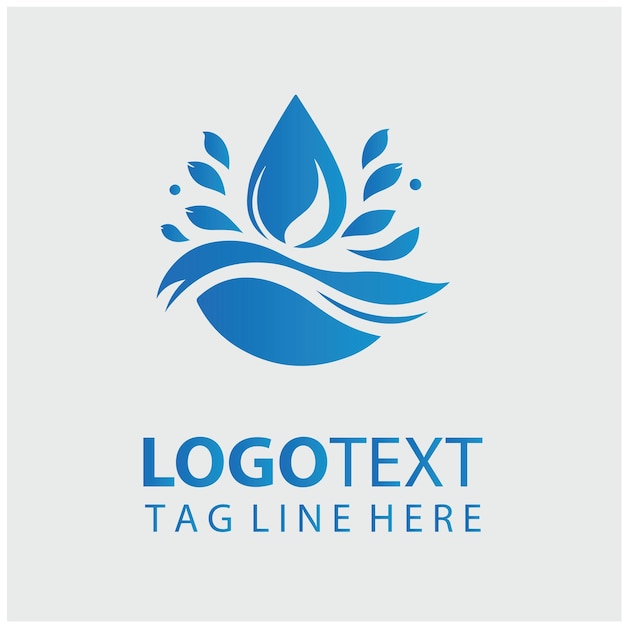 Ilustración vectorial del logotipo de salpicaduras de agua
