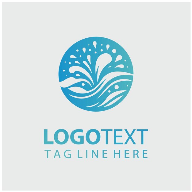Ilustración vectorial del logotipo de salpicaduras de agua