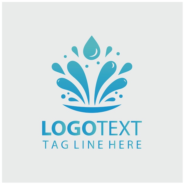 Ilustración vectorial del logotipo de salpicaduras de agua