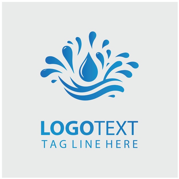 Ilustración vectorial del logotipo de salpicaduras de agua