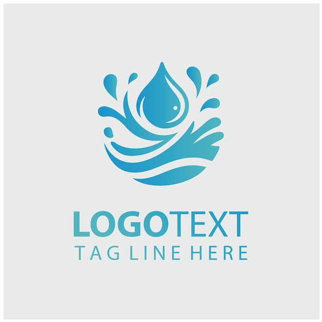Ilustración vectorial del logotipo de salpicaduras de agua