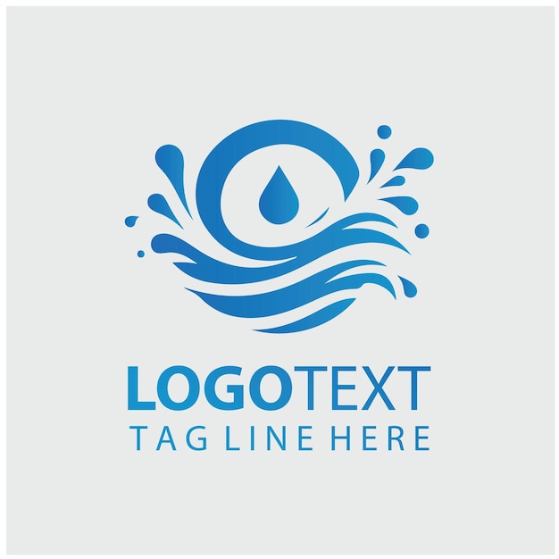Ilustración vectorial del logotipo de salpicaduras de agua