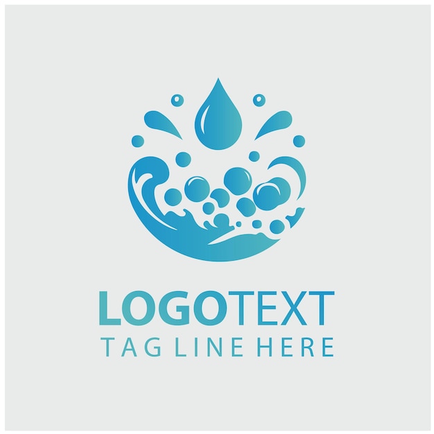 Ilustración vectorial del logotipo de salpicaduras de agua