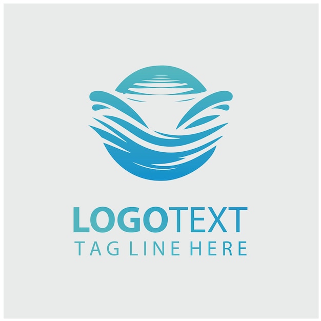 Ilustración vectorial del logotipo de salpicaduras de agua