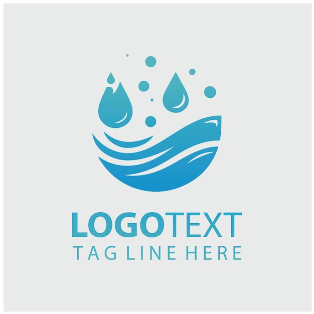 Ilustración vectorial del logotipo de salpicaduras de agua
