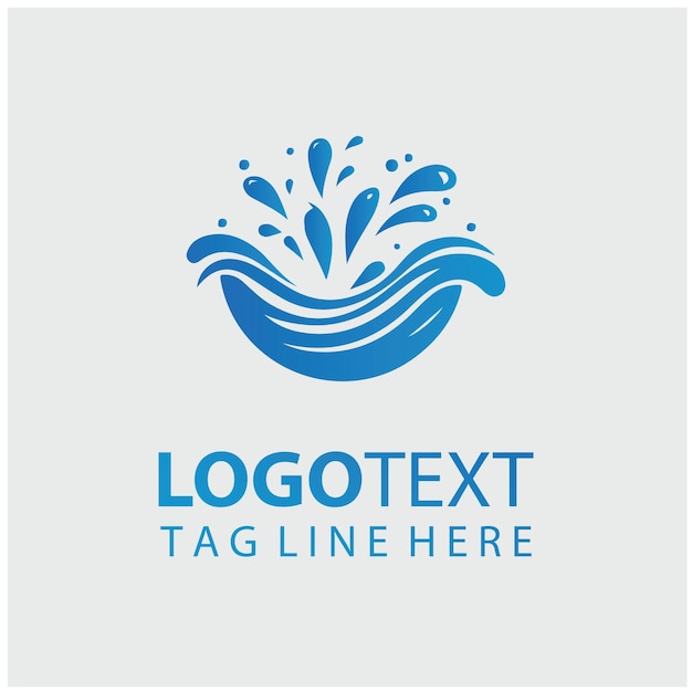 Ilustración vectorial del logotipo de salpicaduras de agua