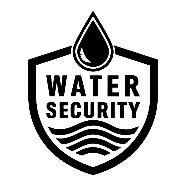 Ilustración vectorial del logotipo de seguridad del agua