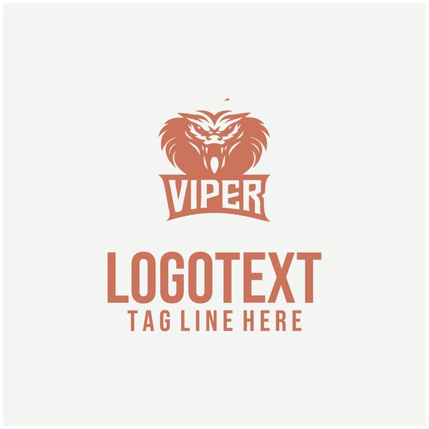 Ilustración vectorial del logotipo de la serpiente víbora