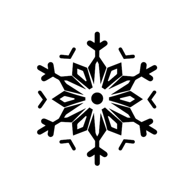 Ilustración vectorial del logotipo Silent Snowflake Ícono y signo vectorial Silent snowflake