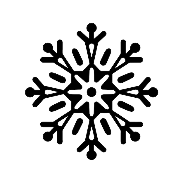 Ilustración vectorial del logotipo Silent Snowflake Ícono y signo vectorial Silent snowflake