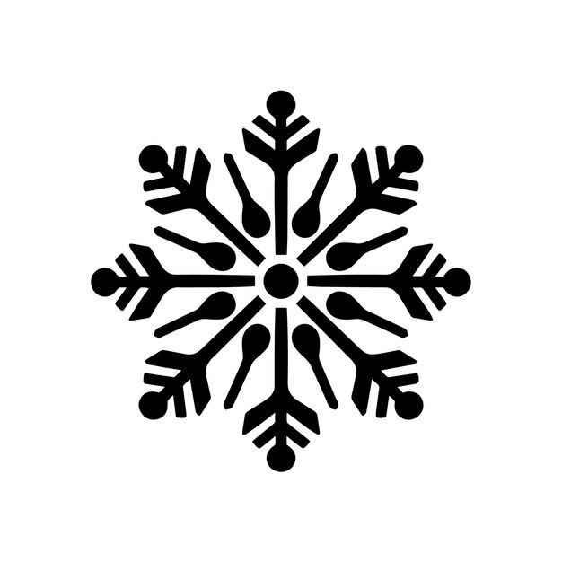 Ilustración vectorial del logotipo Silent Snowflake Ícono y signo vectorial Silent snowflake