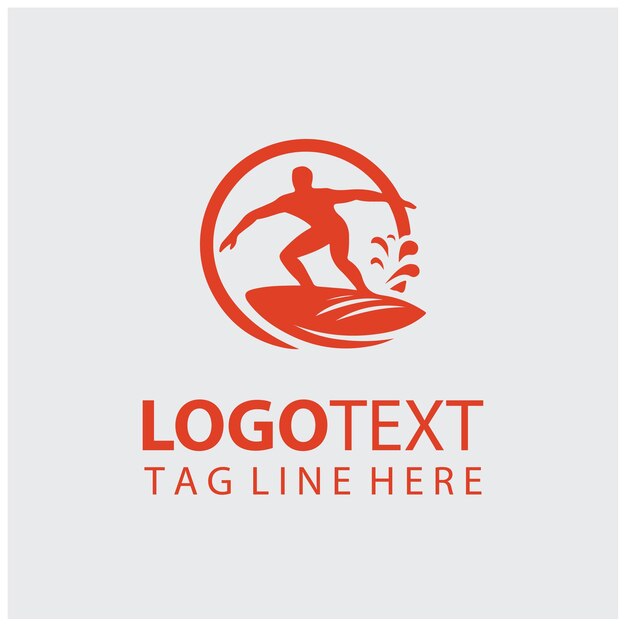 Ilustración vectorial del logotipo de surf