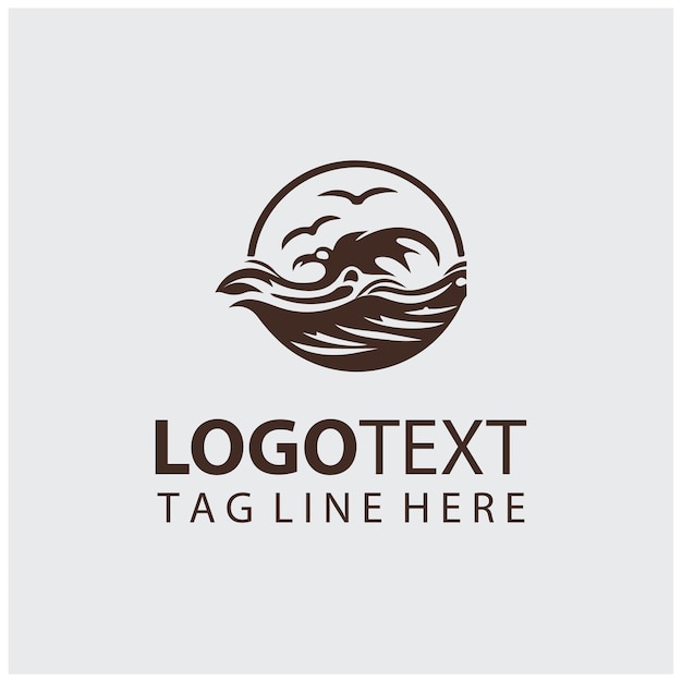Ilustración vectorial del logotipo de surf