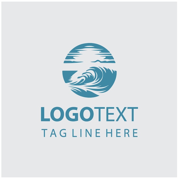 Ilustración vectorial del logotipo de surf