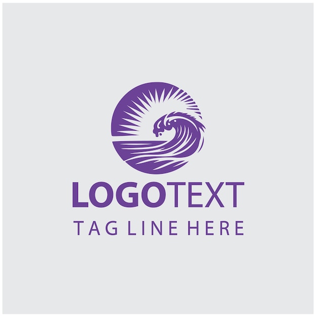Ilustración vectorial del logotipo de surf