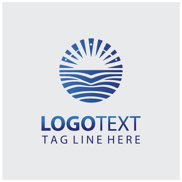 Ilustración vectorial del logotipo de surf