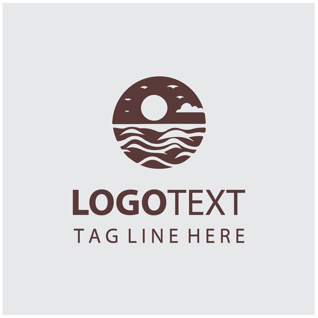 Ilustración vectorial del logotipo de surf
