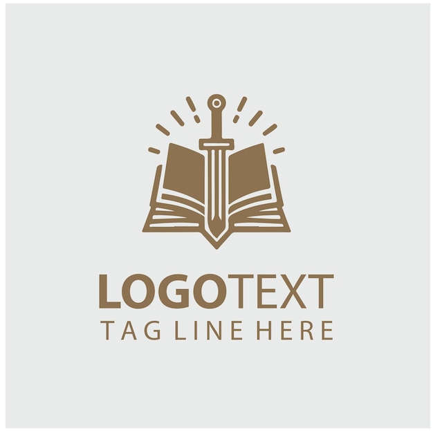 Ilustración vectorial del logotipo de Sword Book