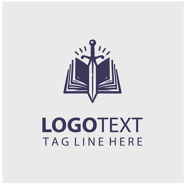 Ilustración vectorial del logotipo de Sword Book
