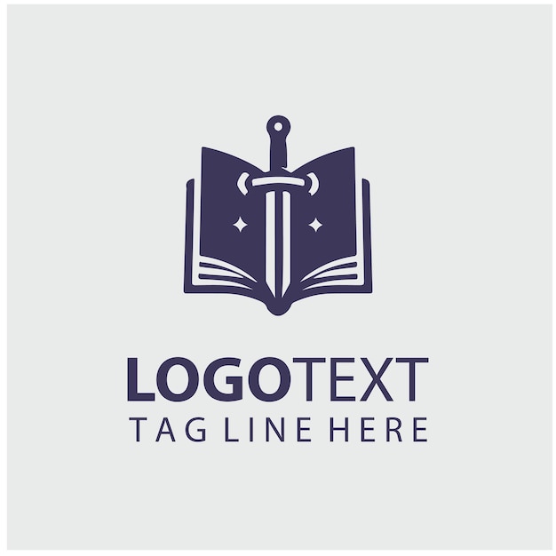 Ilustración vectorial del logotipo de Sword Book