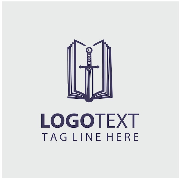 Ilustración vectorial del logotipo de Sword Book