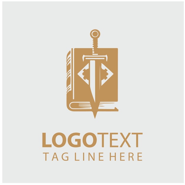 Ilustración vectorial del logotipo de Sword Book