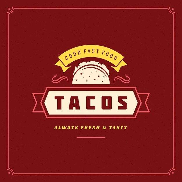 Ilustración vectorial del logotipo de Tacos