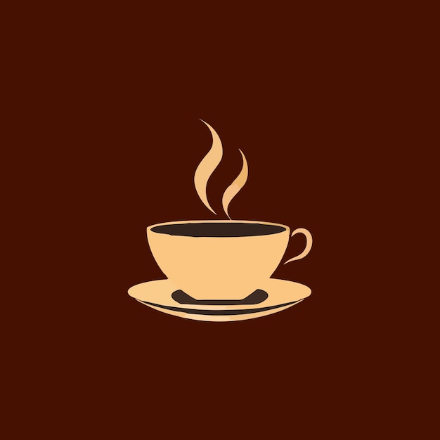 Ilustración vectorial del logotipo de la taza de café