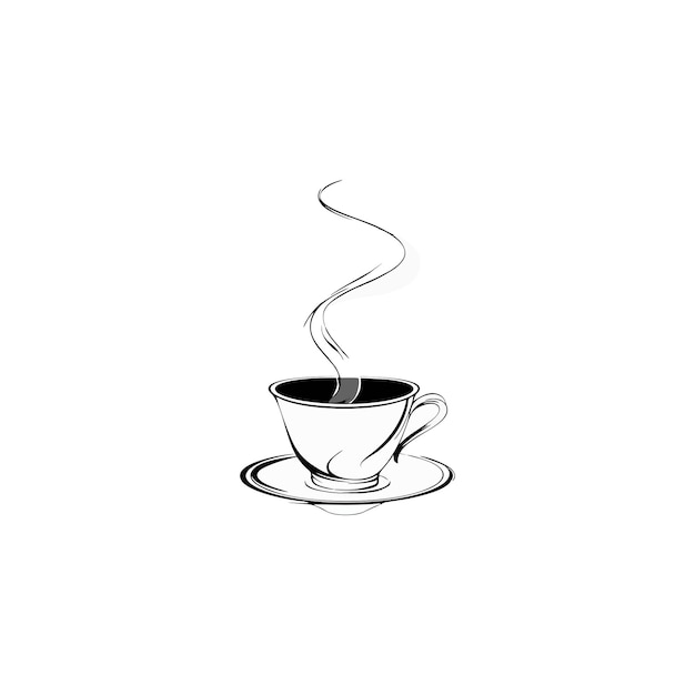 Ilustración vectorial del logotipo de la taza de café