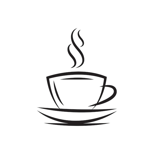 Ilustración vectorial del logotipo de la taza de café