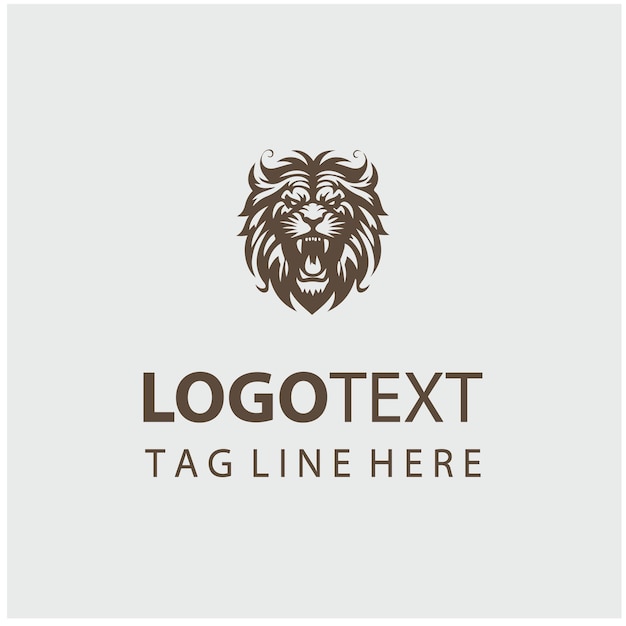 Ilustración vectorial del logotipo del tigre rugidor