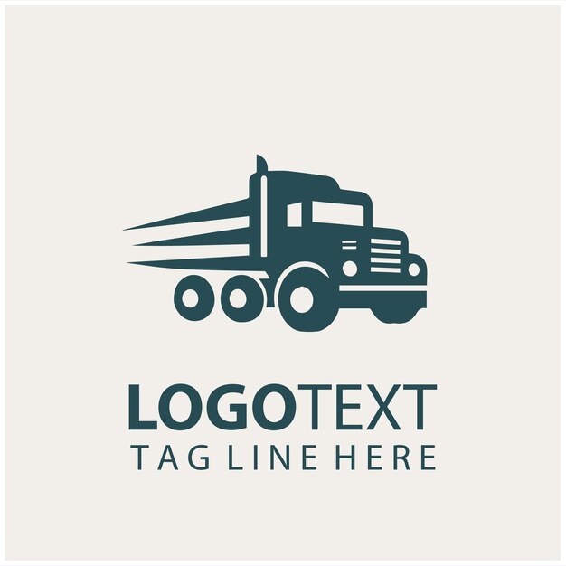 Ilustración vectorial del logotipo del transporte por camiones