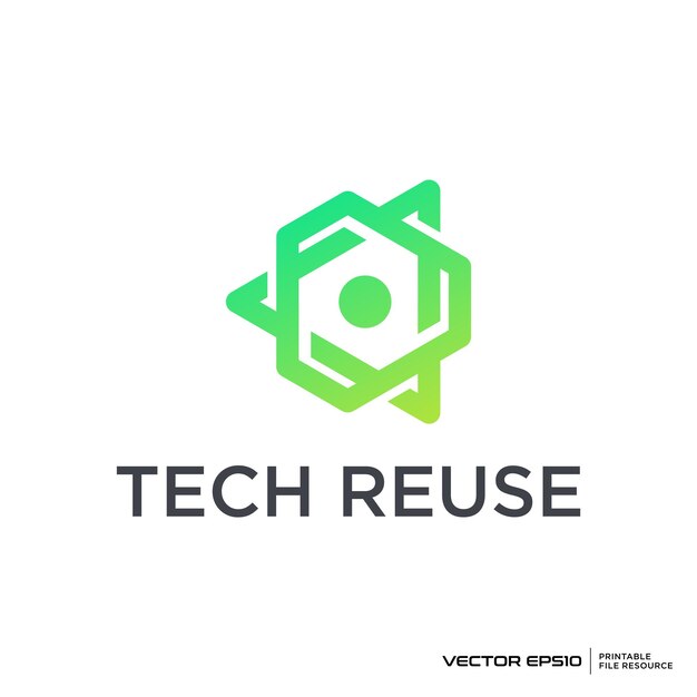 Ilustración vectorial del logotipo del triángulo abstracto