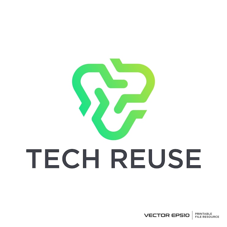 Vector ilustración vectorial del logotipo del triángulo abstracto