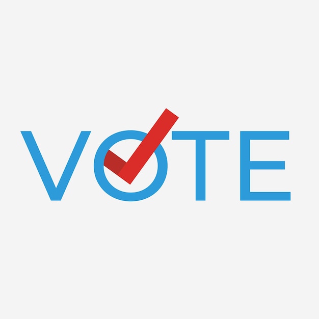 Ilustración vectorial del logotipo del voto