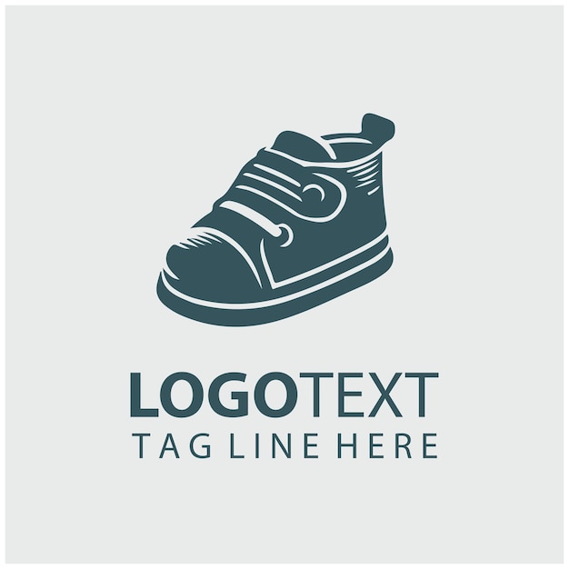 Ilustración vectorial del logotipo de los zapatos para bebés
