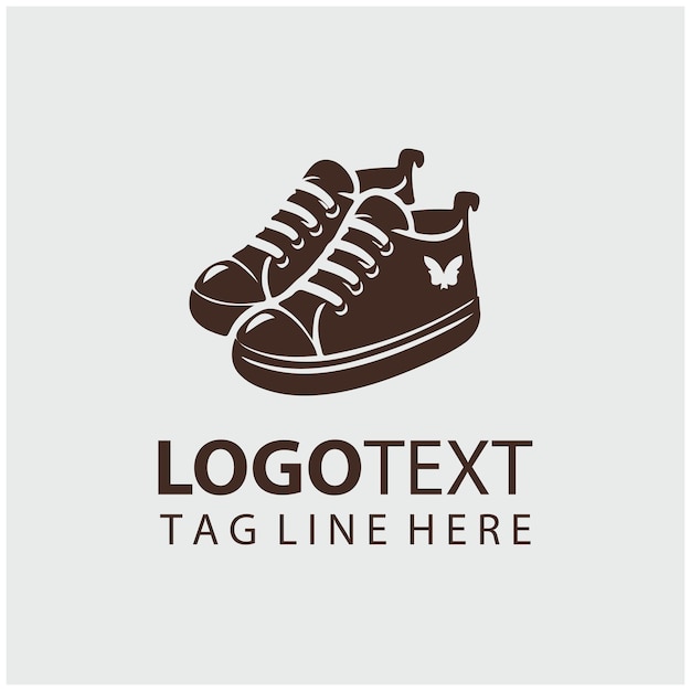 Ilustración vectorial del logotipo de los zapatos para bebés