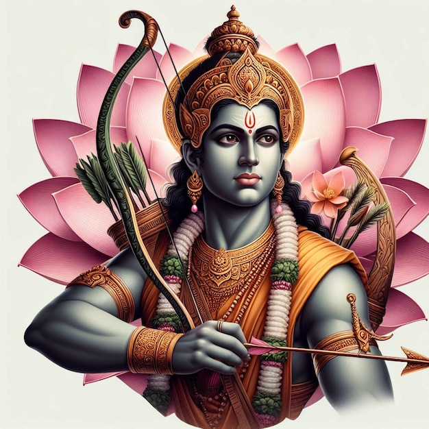 Vector ilustración vectorial de lord shree ram