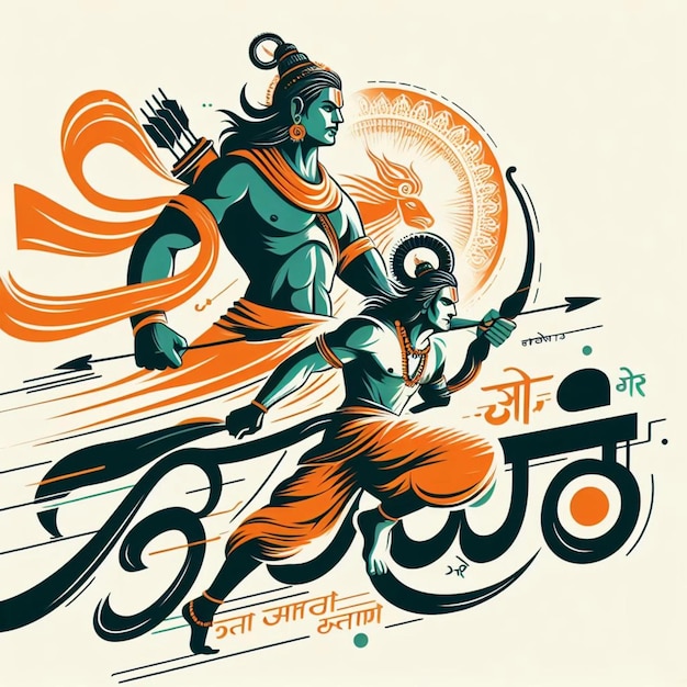 Ilustración vectorial de Lord Shree Ram