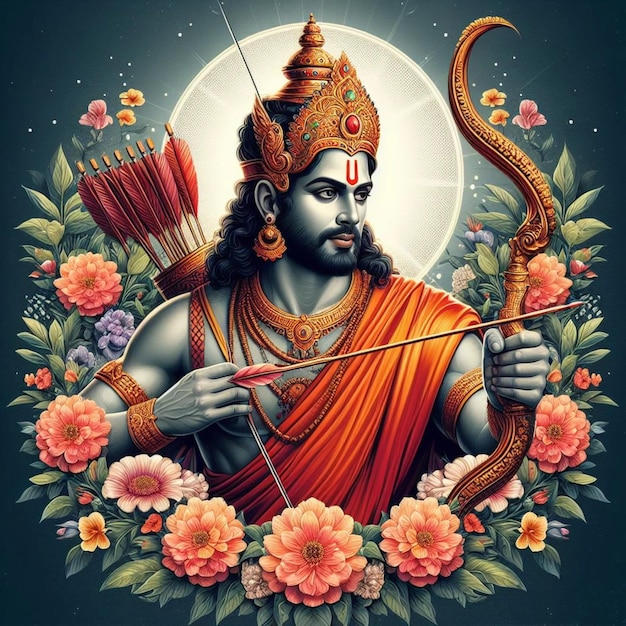 Vector ilustración vectorial de lord shree ram