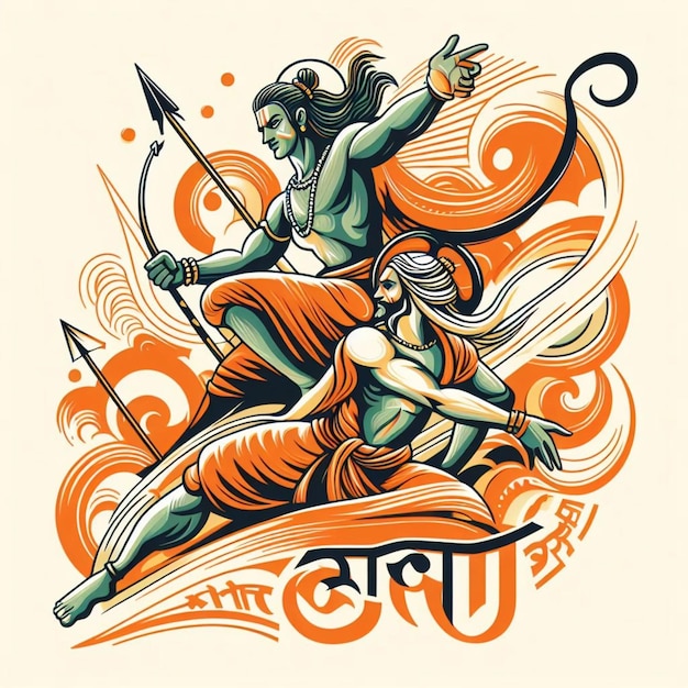 Vector ilustración vectorial de lord shree ram