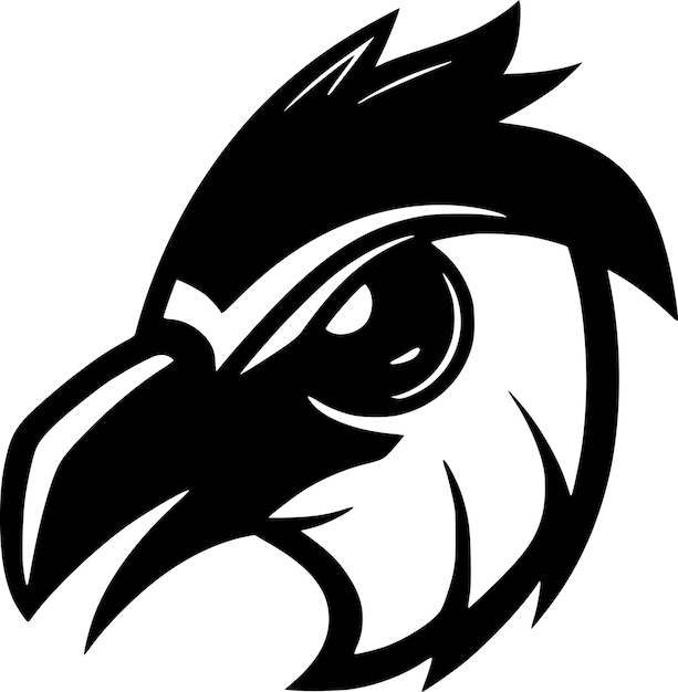 Vector ilustración vectorial de loro en blanco y negro