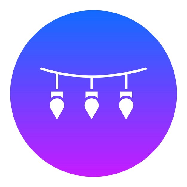 Ilustración vectorial de luces de invierno