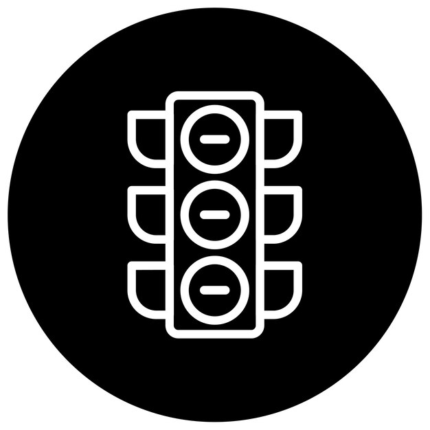 Ilustración vectorial de las luces de tráfico