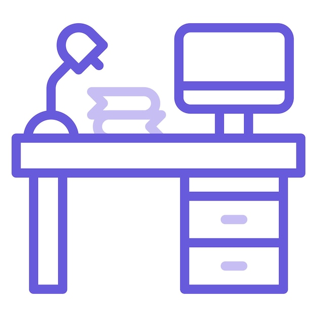 Ilustración vectorial del lugar de trabajo