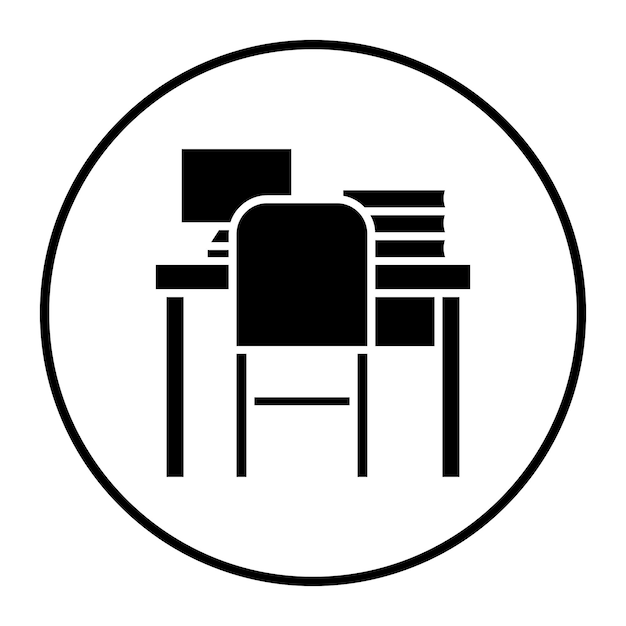 Ilustración vectorial del lugar de trabajo