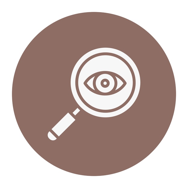 Ilustración vectorial de la lupa ocular