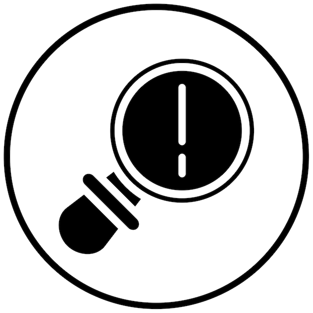 Ilustración vectorial de la lupa ocular