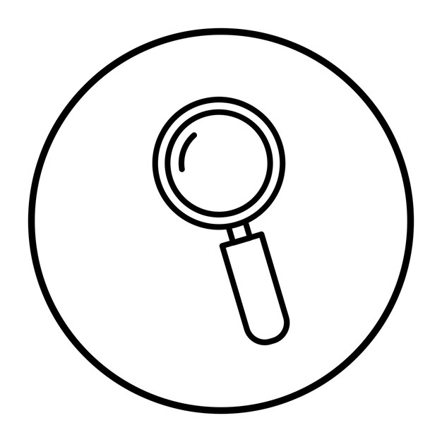Ilustración vectorial de la lupa