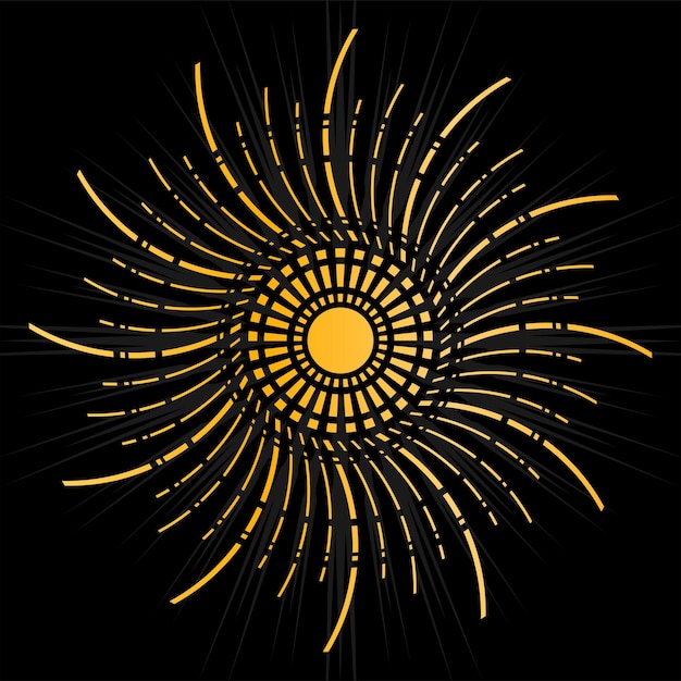 ilustración vectorial de la luz del sol brillando